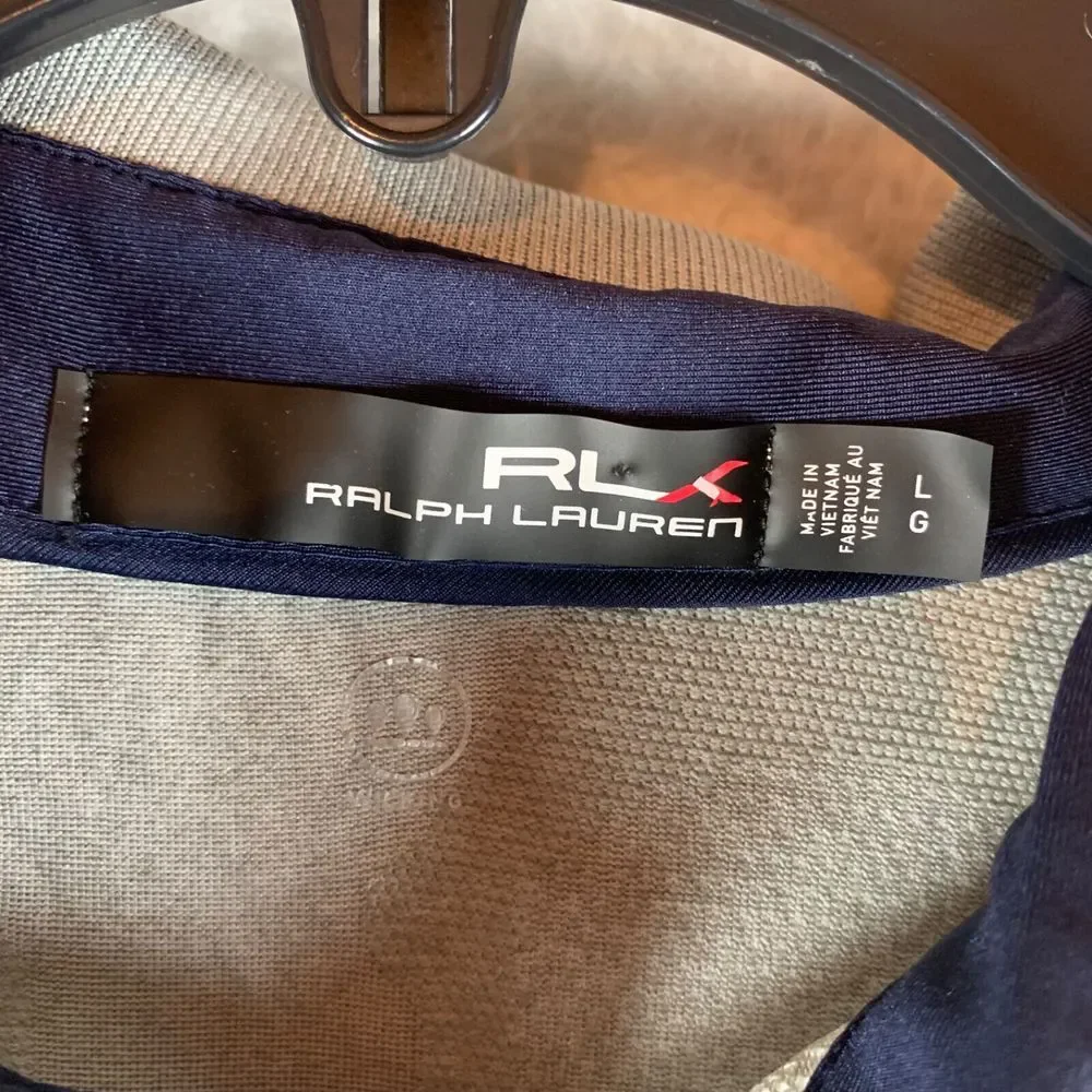 RLX Ralph Lauren Men's Gray Short Sleeve Golf 2020 U.S. Open Polo Shirt Size‎ L